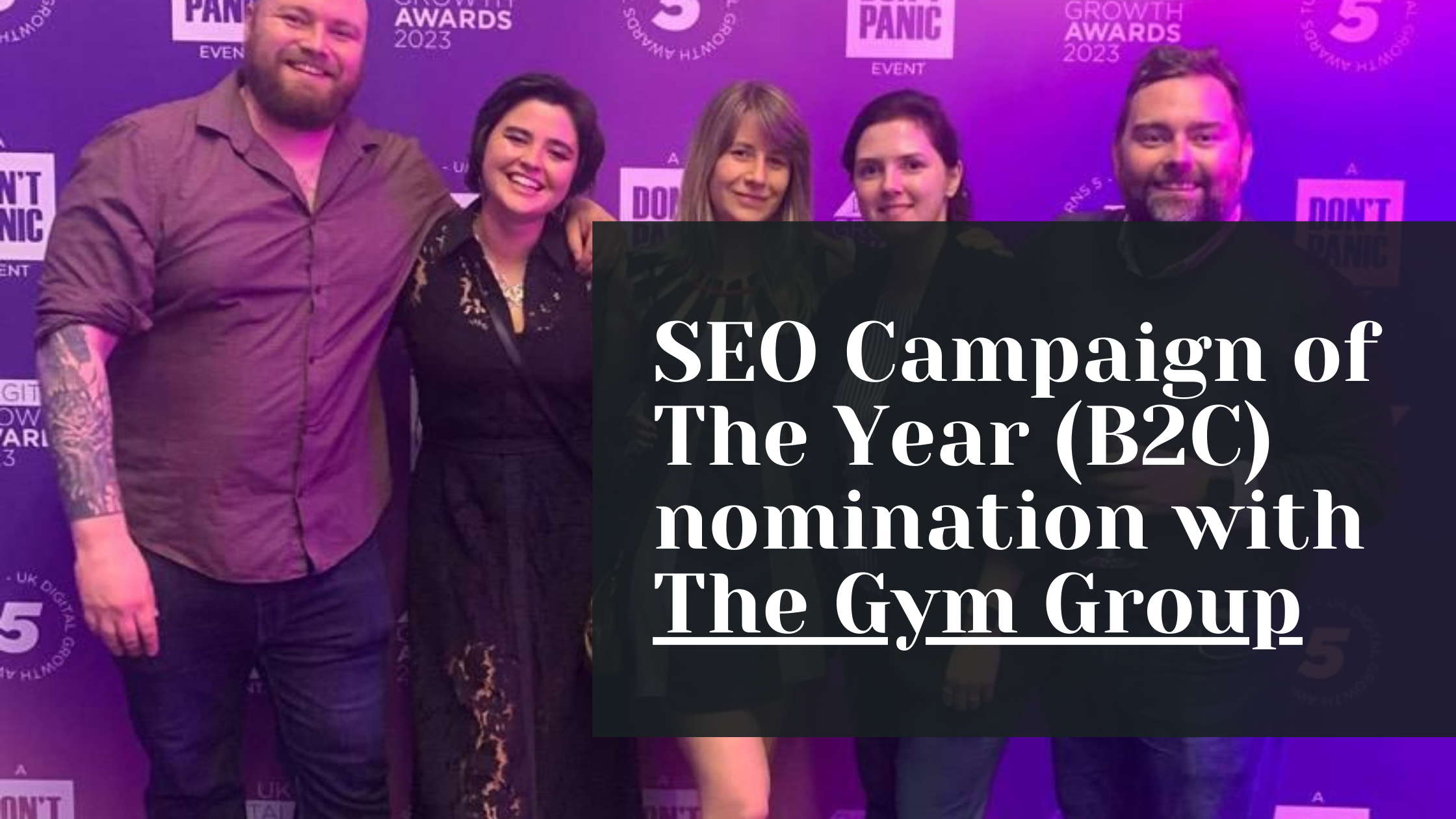 SEO Campaign of The Year (B2C) nomination with The Gym Group